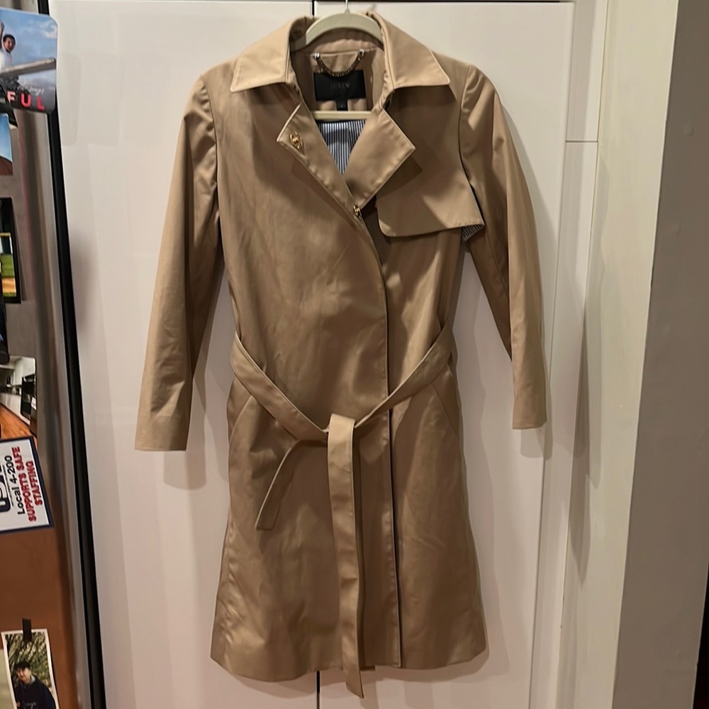 JCrew Size 2 trench coat.  Worn just a couple of times.